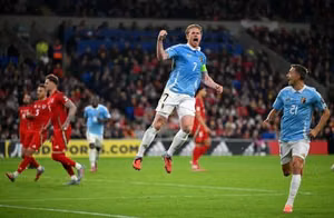 Kevin De Bruyne tỏa sáng, dẫn dắt Bỉ giành chiến thắng nghẹt thở trước Wales tại vòng loại World Cup