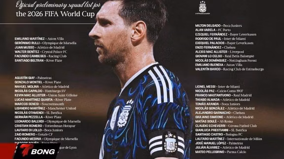 Argentina gọi 55 cầu thủ dự WC 2026, Garnacho có tên, Dybala ở nhà