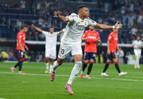 ⏪ Phạt đền của Mbappé giúp Real Madrid giành chiến thắng sát nút trước Osasuna