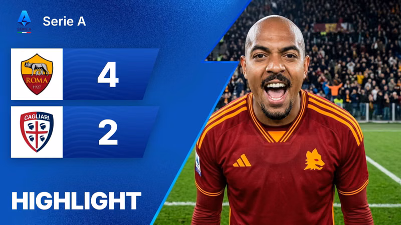 Xem lại | AS Roma 4 - 2 Cagliari | Serie A 2026/2027